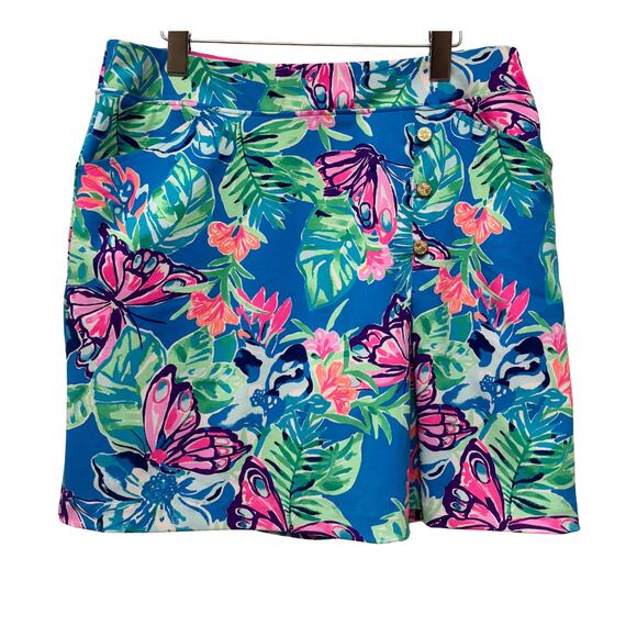 Lilly Pulitzer Luxletic Daphne Golf Skort Pundy Blue Isle Be Back Size 12 - Picture 2 of 10